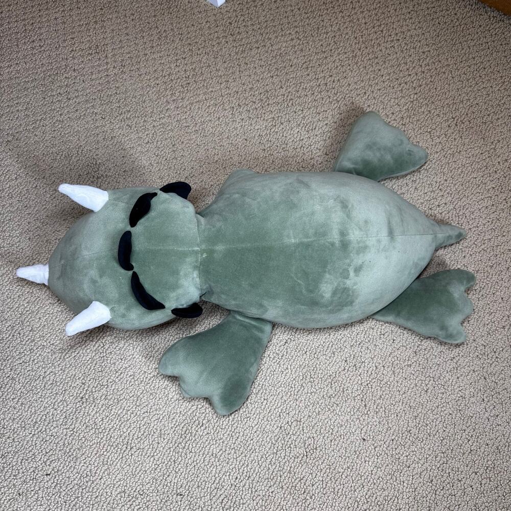 Pillowfort 3lb Weighted Dinosaur Plush-Green Triceratops Sensory Pillow
